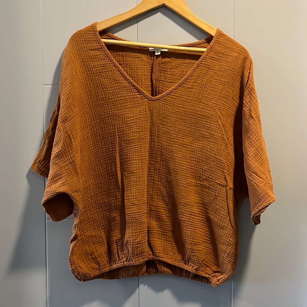 The Gauze Dolman Top in Meerkat